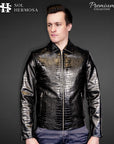 Crocodile Leather Jacket For Men - Hades