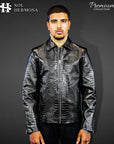 Crocodile Leather Jacket For Men - Hades