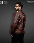 Crocodile Leather Jacket For Men - Hades
