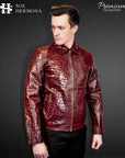 Crocodile Leather Jacket For Men - Hades