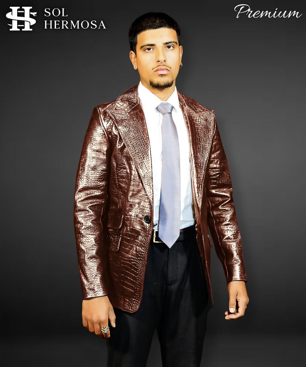Genuine Leather Blazer For Men - Fernandez