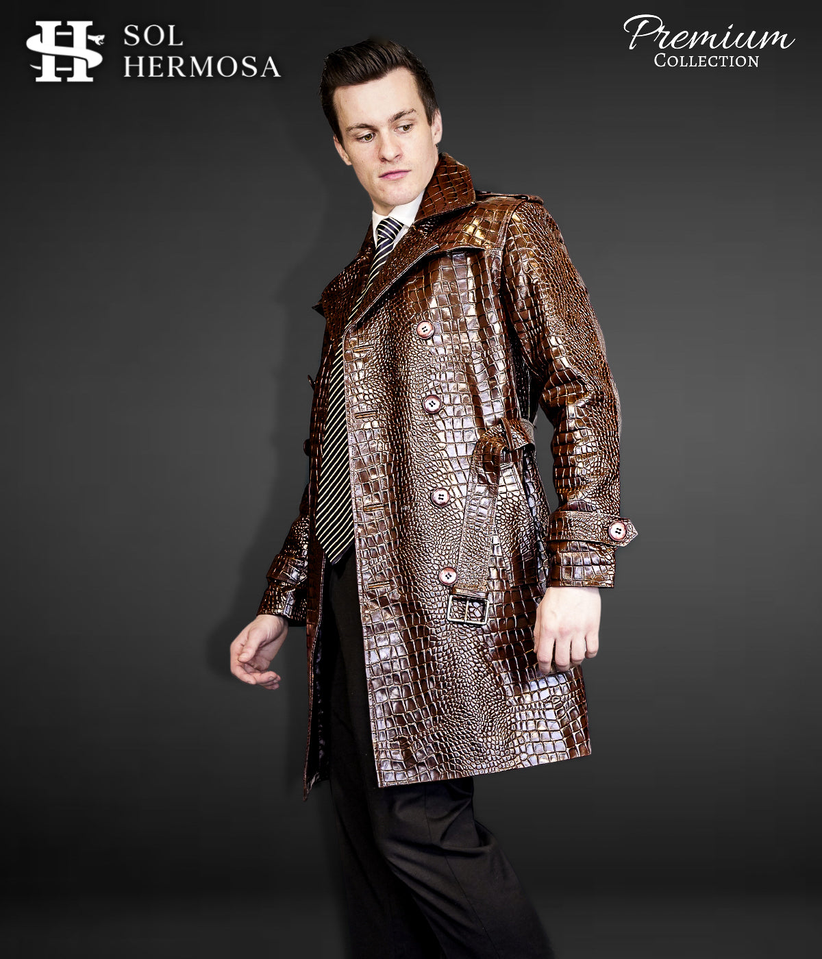 Men's Leather Coat - Zeus