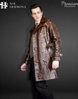 Leather Trench Coat For Men - Zeus