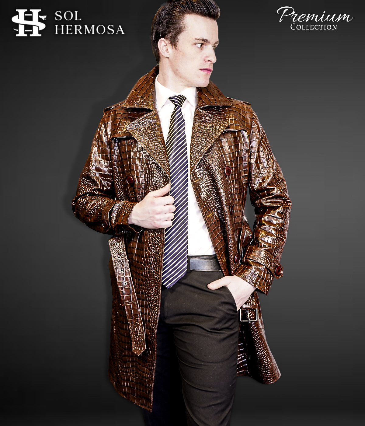 Men's Leather Coat - Zeus