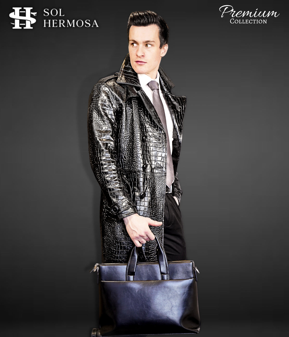 Men's Leather Coat - Zeus