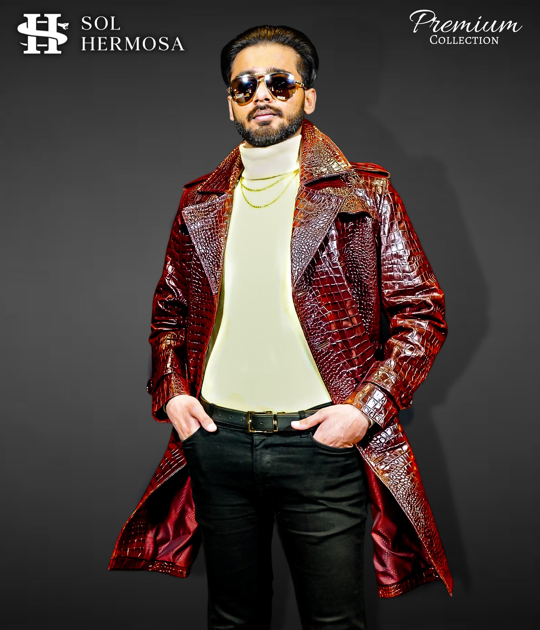 Men's Leather Coat - Zeus