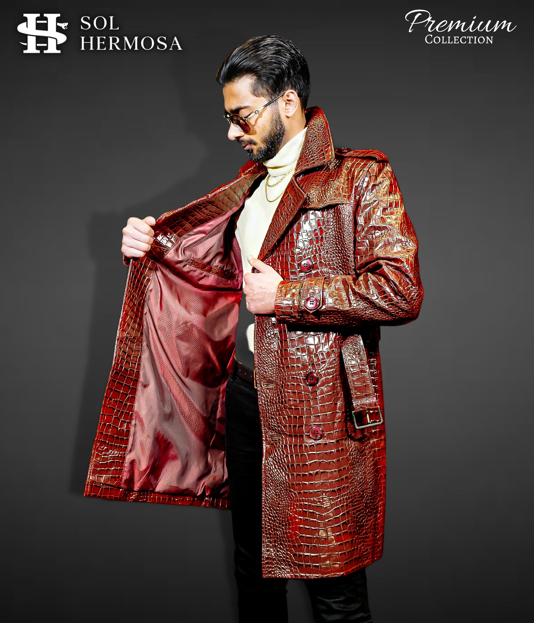 Men's Leather Coat - Zeus