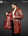Leather Trench Coat For Men - Zeus