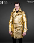 Leather Trench Coat For Men - Zeus