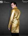 Leather Trench Coat For Men - Zeus