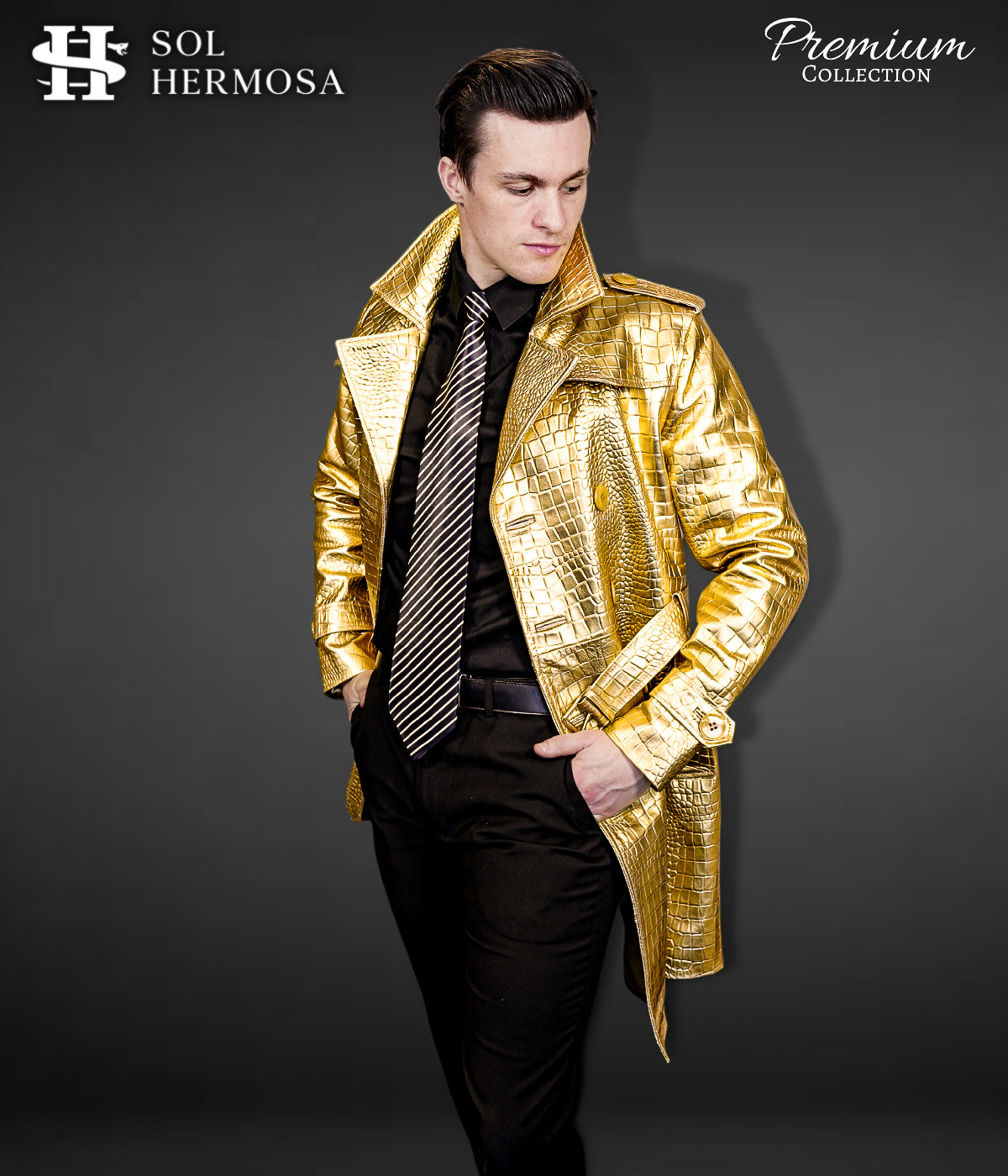 Men's Leather Coat - Zeus