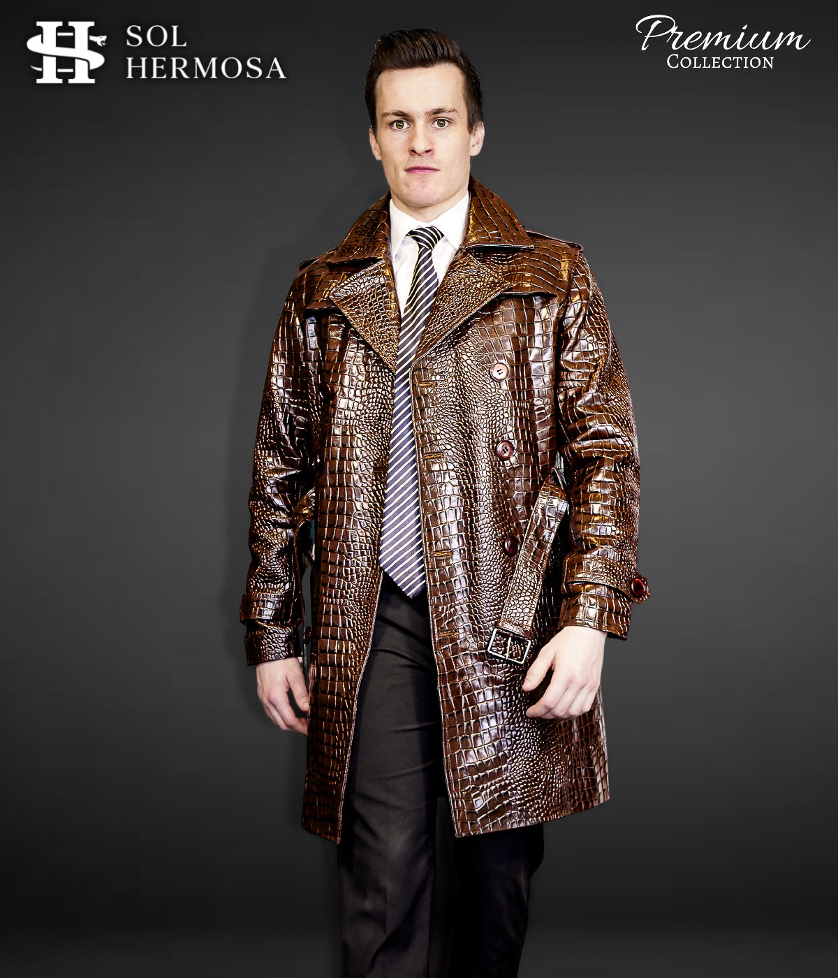 Men's Leather Coat - Zeus