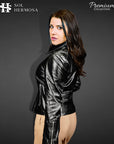 Women's Crocodile Leather Jacket - Athena