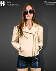 Women's Biker Leather Jacket - Nyx
