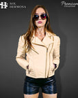 Biker Leather Jacket For Women- Nyx