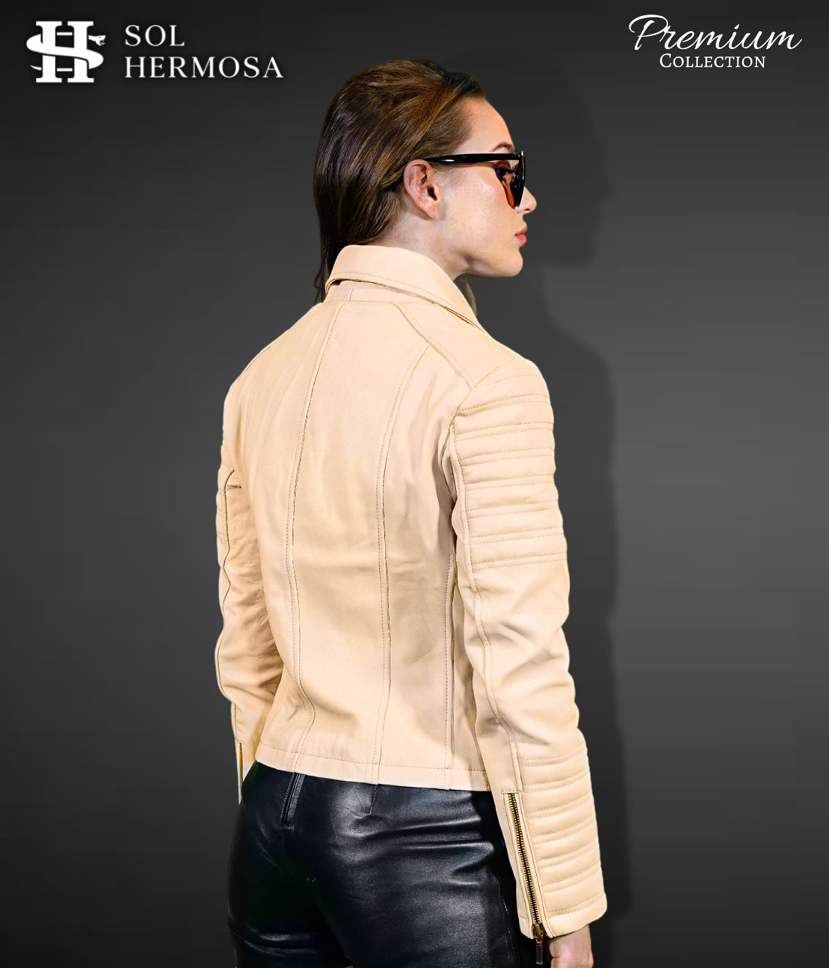 Women's Biker Leather Jacket - Nyx