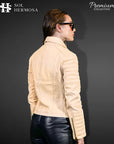 Women's Biker Leather Jacket - Nyx
