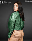 Women's Snake Leather Jacket - Jane