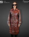 Women's Leather Trench Coat - Artemis