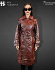 Leather Trench Coat For Women - Artemis