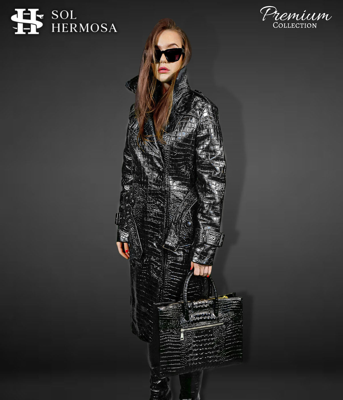 Leather Trench Coat For Women - Artemis