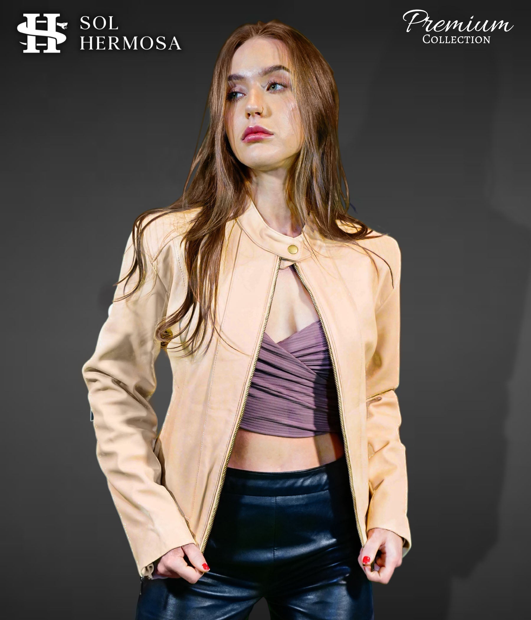 Leather Jacket For Women - Ananke