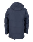 Sleek Blue Men's Hooded Jacket