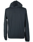 Sleek Hooded Full Zip Jacket in Black