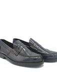 Elegant Blue Calf Leather Loafers