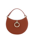 Sepia Brown Small Arlène Leather Shoulder Bag