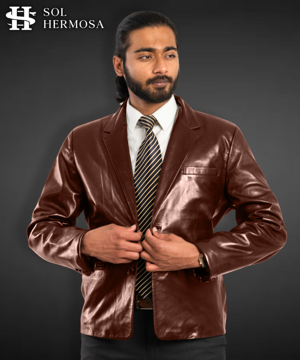 Leather Blazer For Men- Steve