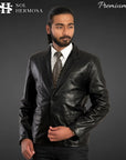 Men's Leather Blazer - Steve