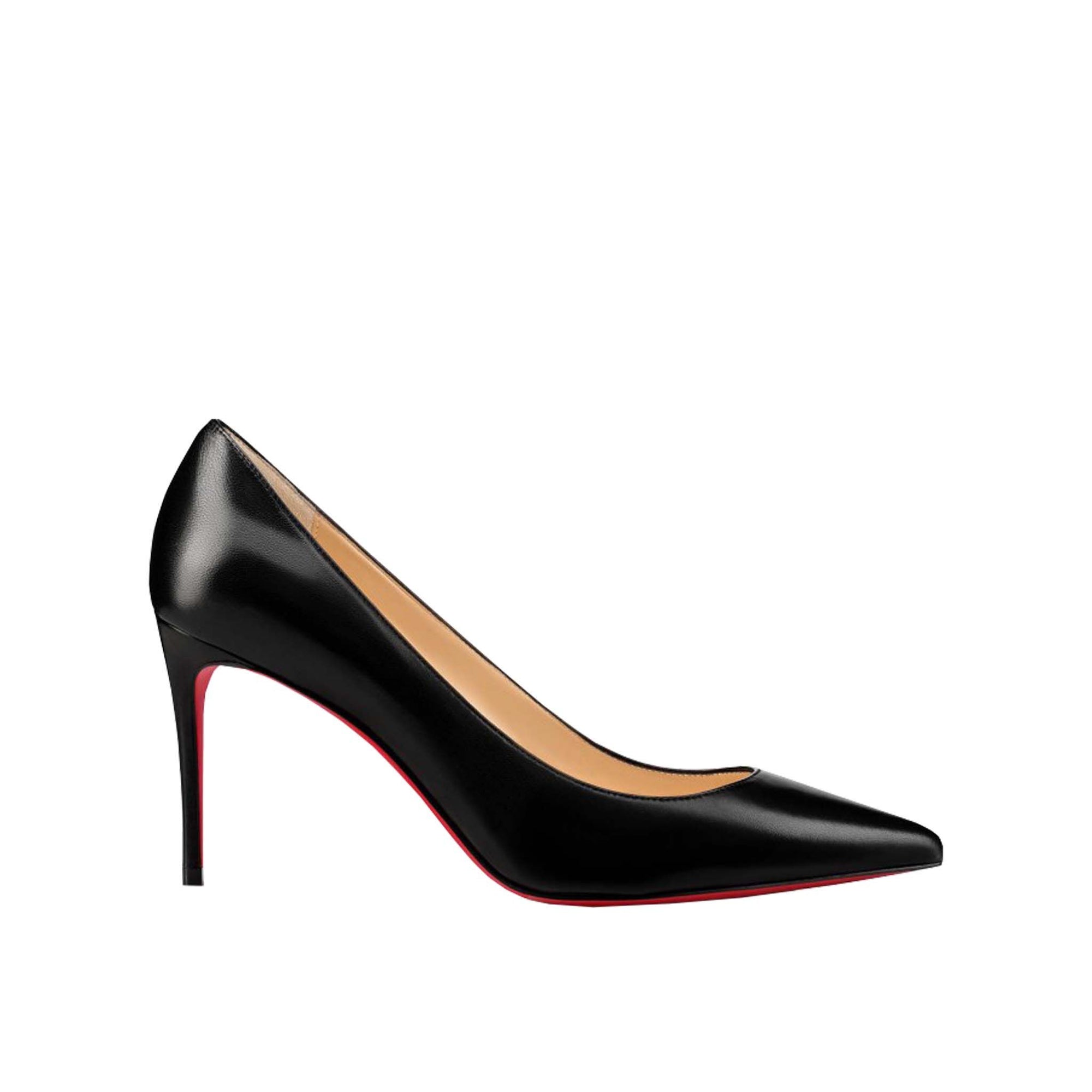 Elegant Black Leather Pumps with Iconic Sole