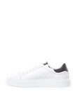 Elegant White Leather Lace-up Sneakers