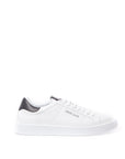 Elegant White Leather Lace-up Sneakers