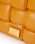 Elegant Caramel Padded Crossbody Bag
