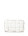 Elegant Padded White Leather Crossbody Bag