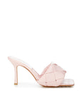 Elegant Pink Leather Sandal Mules