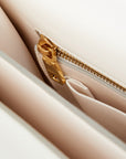 Elegant Milk White Leather Shoulder Bag