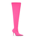 Neon Pink Over-the-Knee Statement Boot