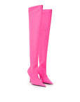 Neon Pink Over-the-Knee Statement Boot