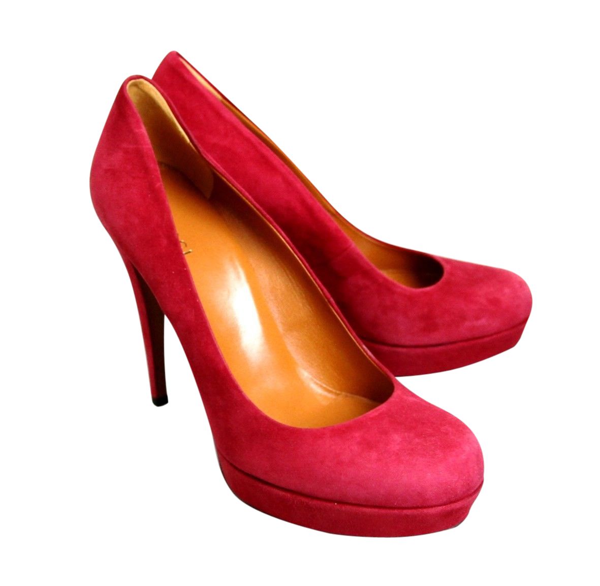 Women&#39;s Raspberry Suede Platform Pump Shoes