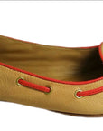 Manika Soft Tan Leather Flat Shoes