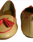 Manika Soft Tan Leather Flat Shoes