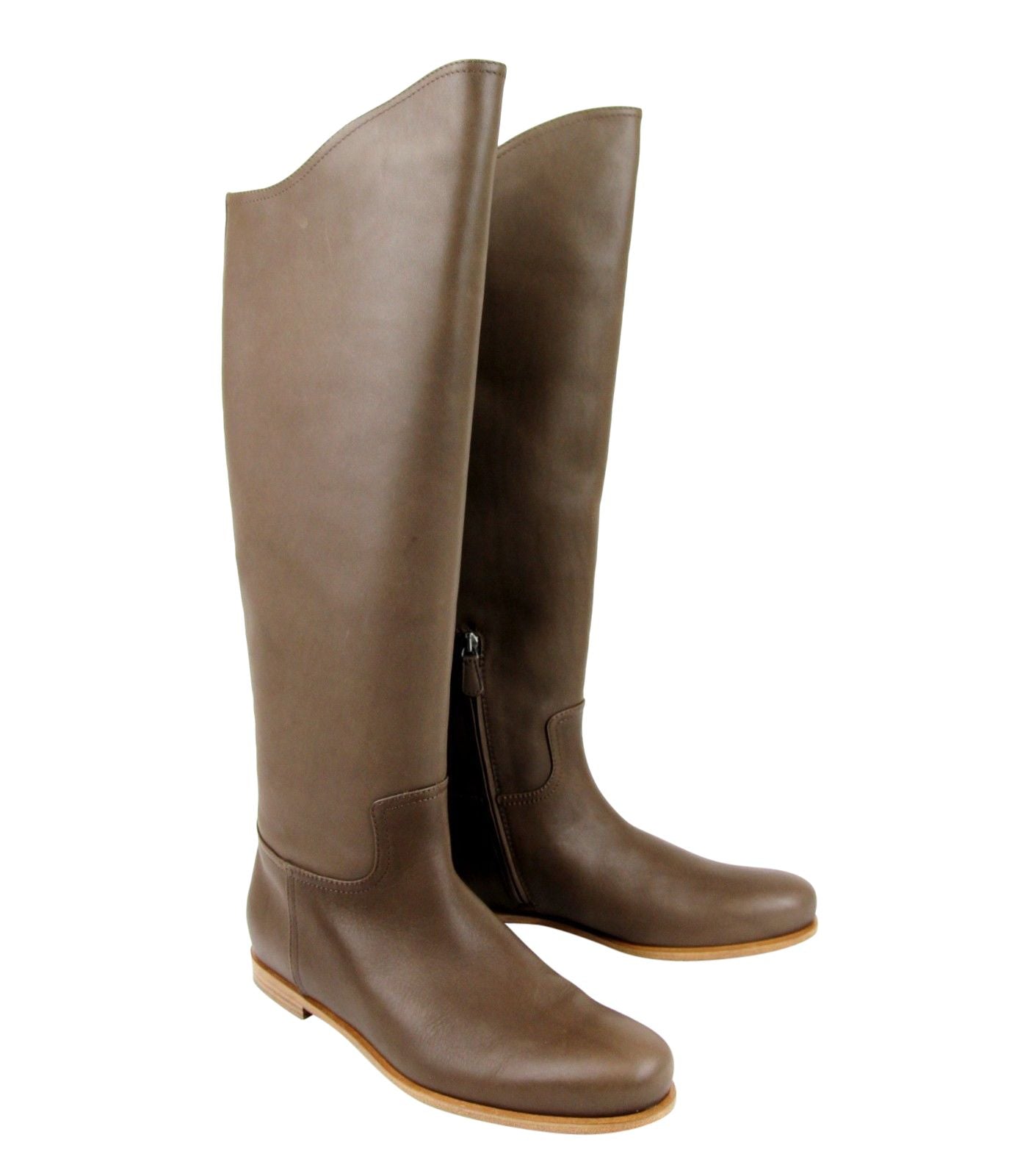 Women&#39;s Brown Leather Tall Boots