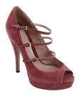 Women Tibet Red Suede High Heel Pump Shoes