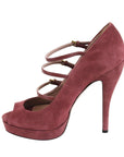 Women Tibet Red Suede High Heel Pump Shoes