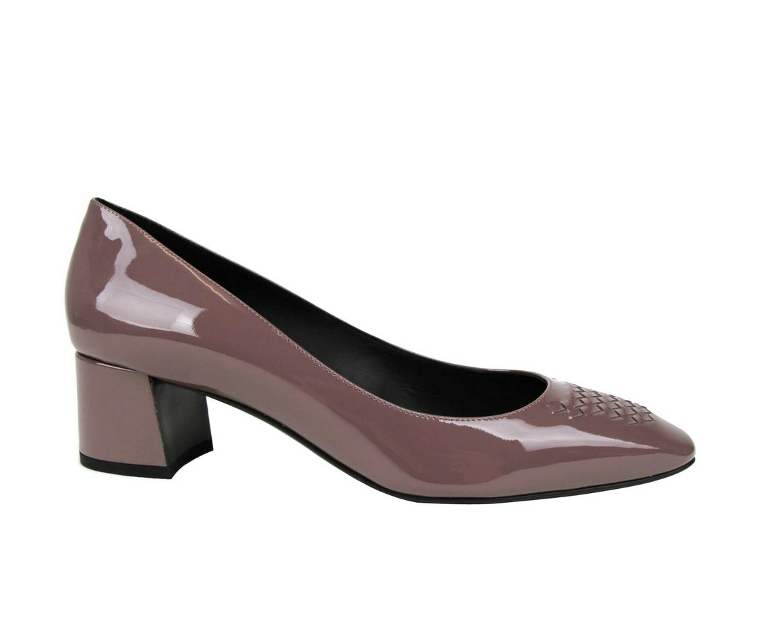 Bottega Veneta Women&#39;s Mauve Patent Leather Heel