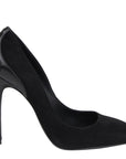 Bottega Veneta Women's Black Suede Leather Kid Luxe Heels