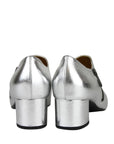 Bottega Veneta Women's Metallic Silver Leather Ankle Booties